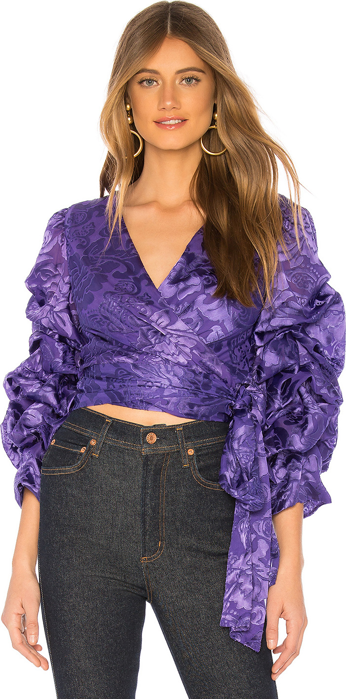 Alice + Olivia Dominica Wrap Top