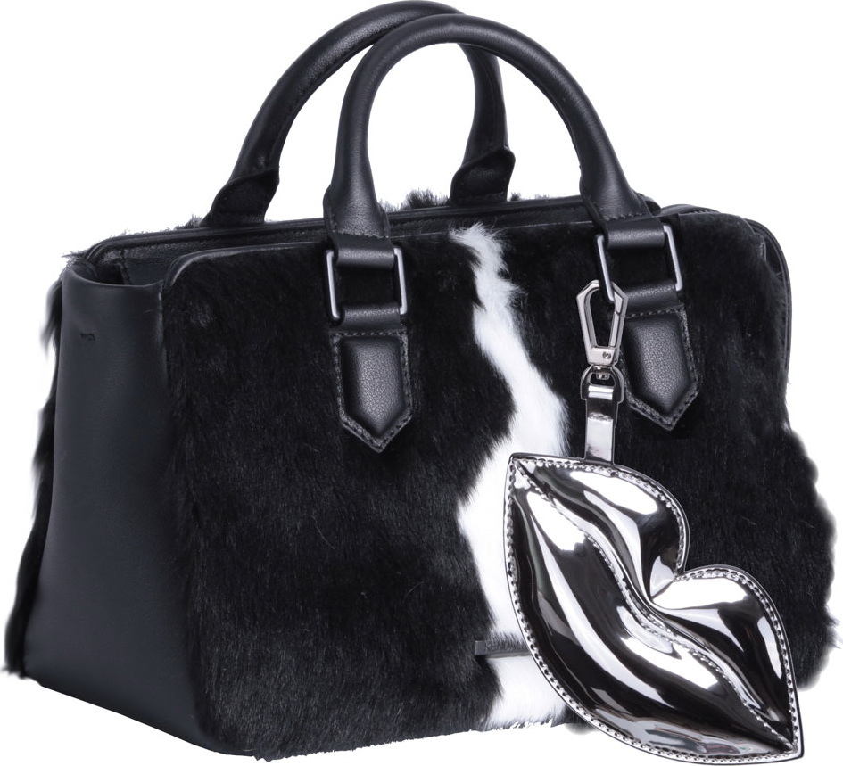 KENDALL + KYLIE Claire Faux-Fur Satchel Bag