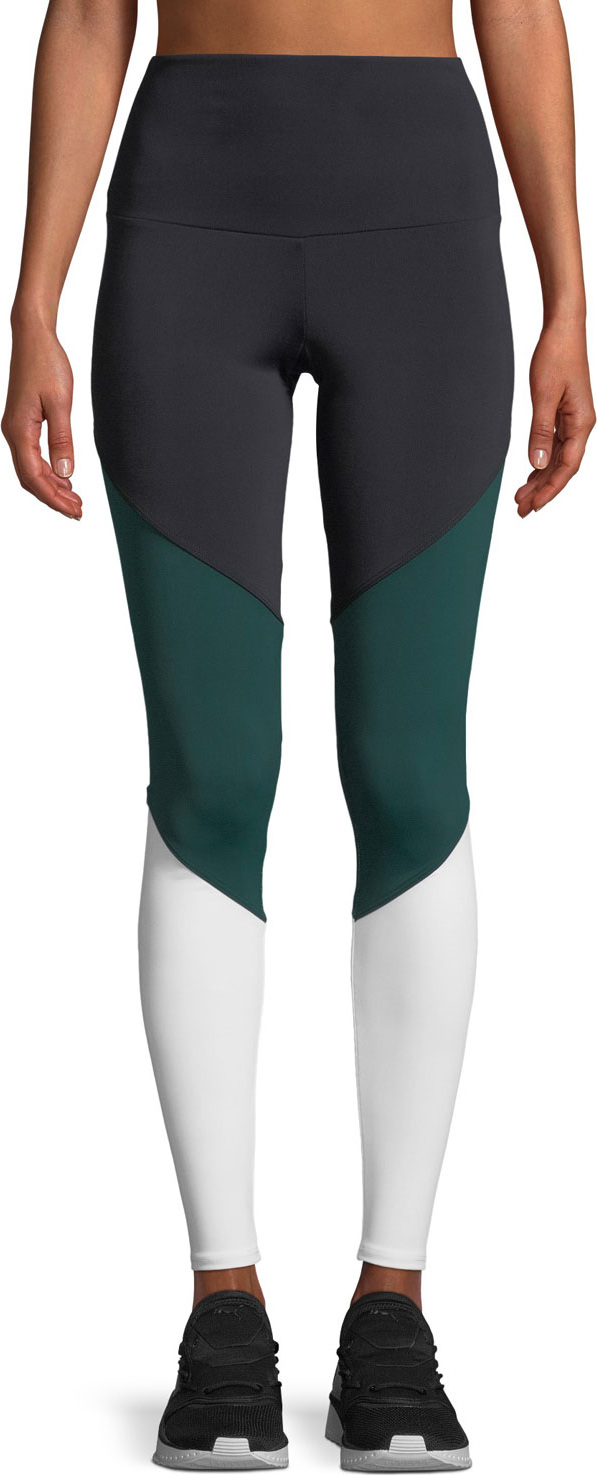 ONZIE High-Rise Colorblock Track Performance Leggings