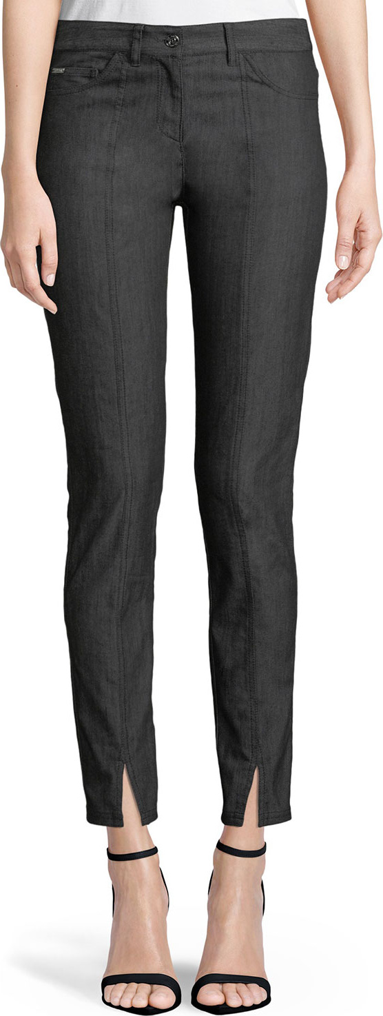 St. John Bardot Slim-Fit Front-Slit Jeans