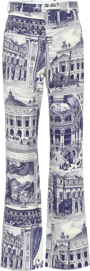 Acne Studios Phine printed linen-blend pants