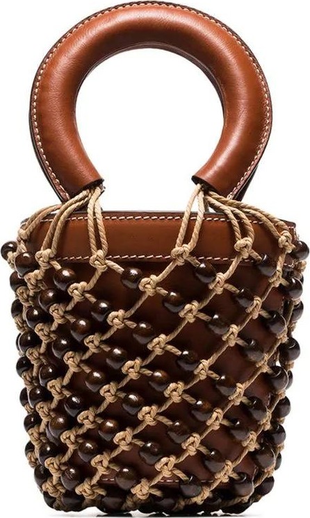 Staud brown Moreau mini bucket bag