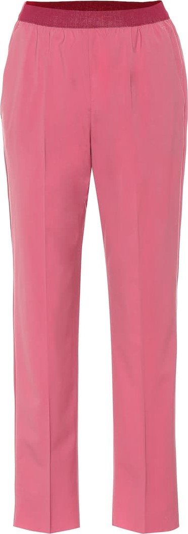 Agnona High-rise straight wool pants