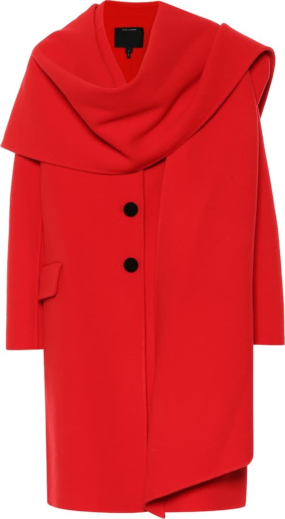 MARC JACOBS Shawl-collar wool-blend coat