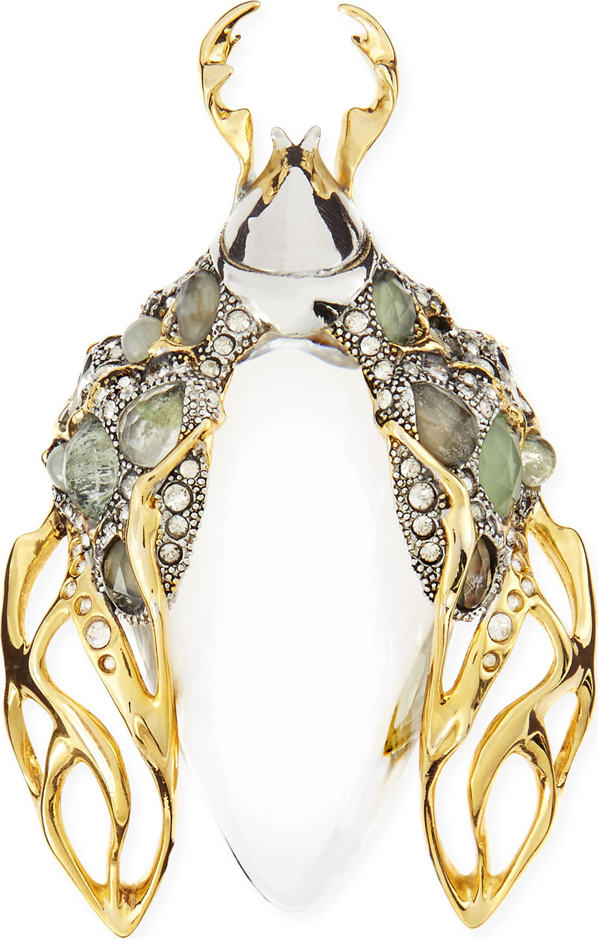 Alexis Bittar Jardin Mystere Beetle Pin Brooch