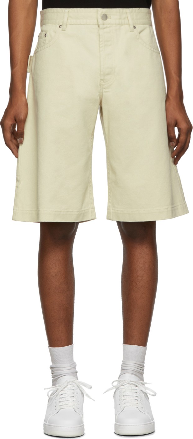 Bottega Veneta Off-White Denim Workwear Shorts