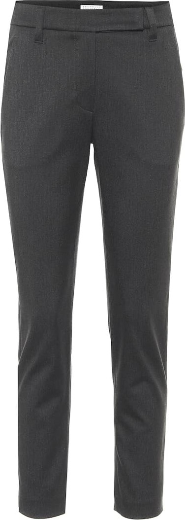 Brunello Cucinelli Mid-rise stretch-cotton pants