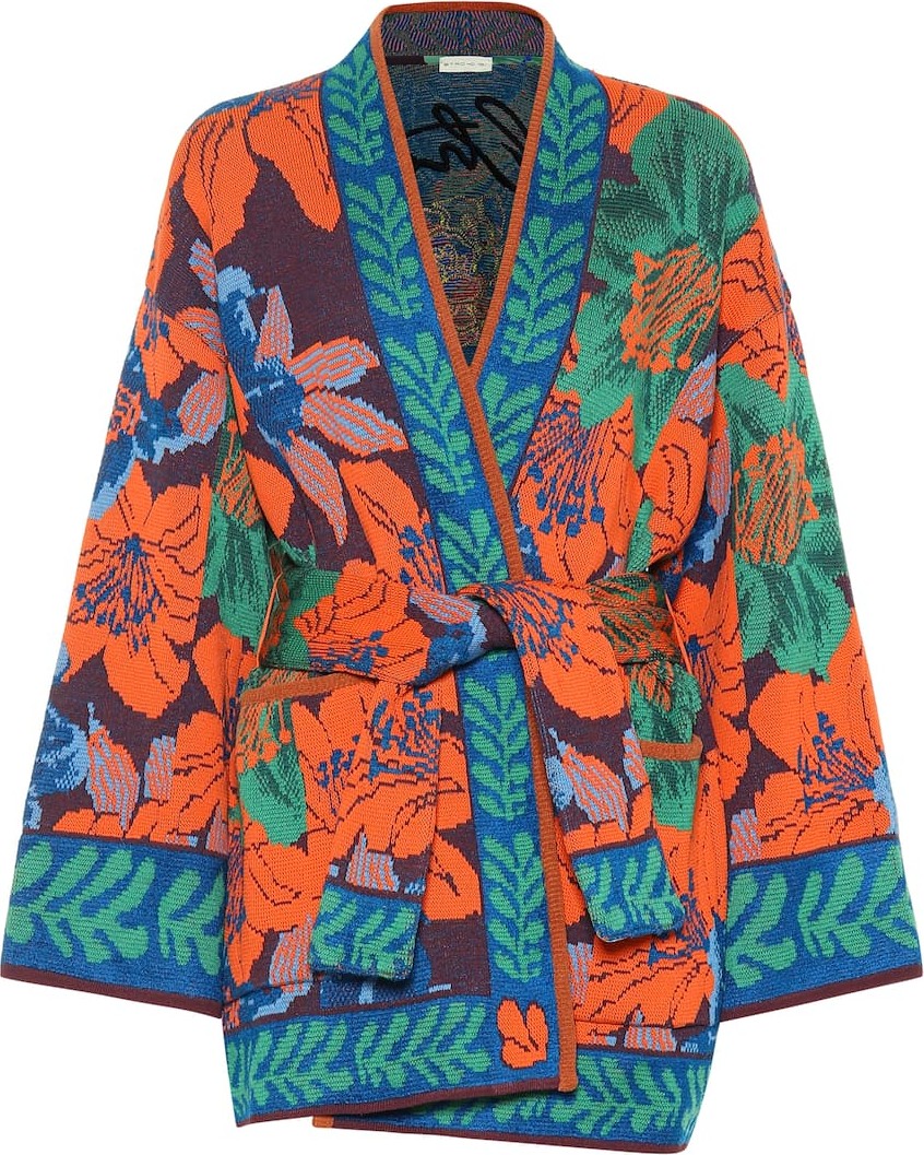 Etro Jacquard wool-blend cardigan