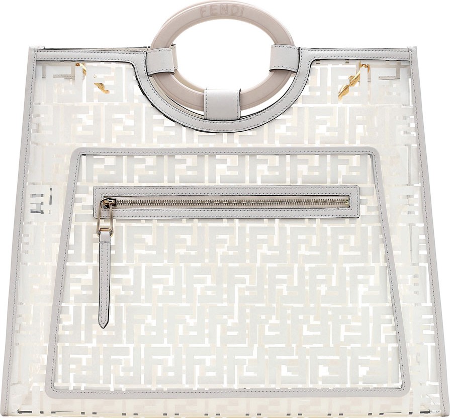 Fendi Runaway Large FF PVC Shopper Tote Bag