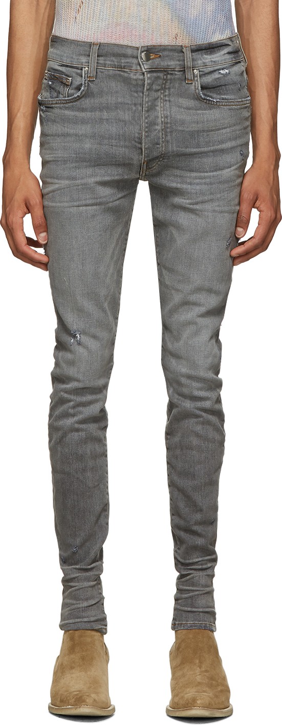Amiri Grey Stack Smoke Jeans