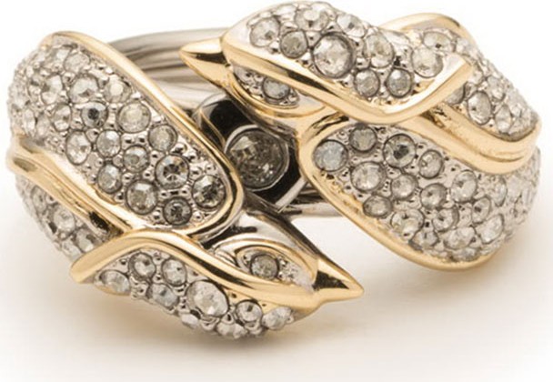 Alexis Bittar Secret Lovebirds Crystal Encrusted Ring