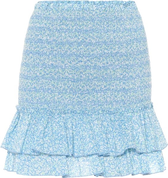 Jonathan Simkhai Floral cotton miniskirt