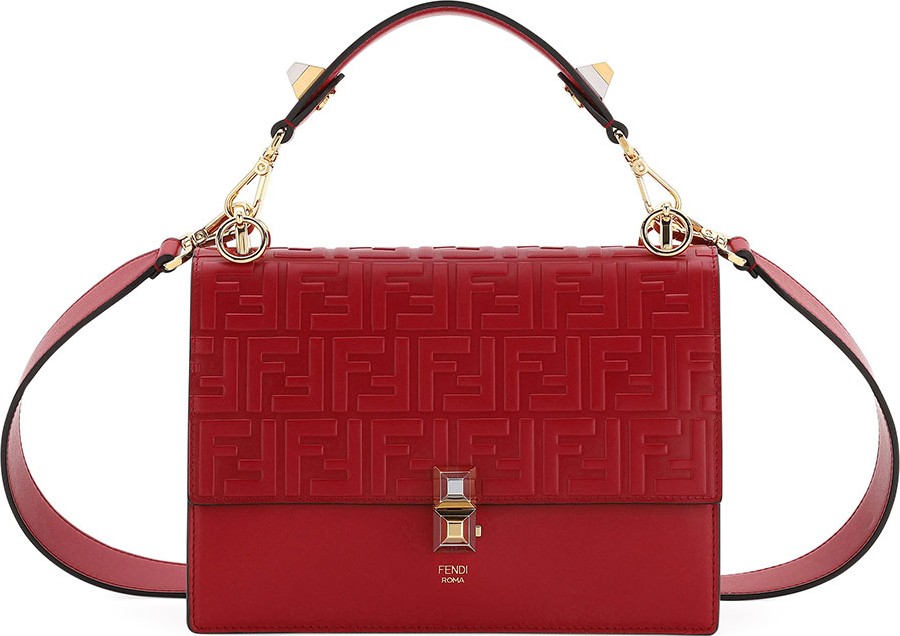 Fendi Kan I FF-Embossed Liberty Shoulder Bag