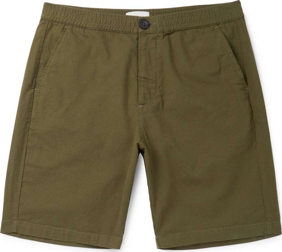 Oliver Spencer Wide-Leg Cotton-Jersey Drawstring Shorts