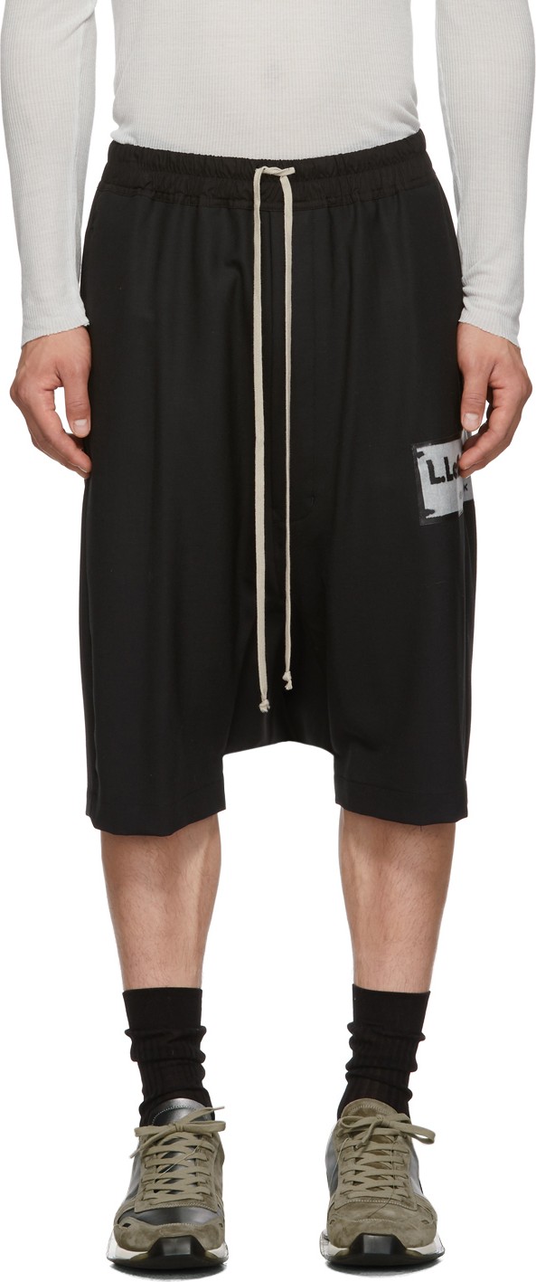 Rick Owens Black Pods Shorts