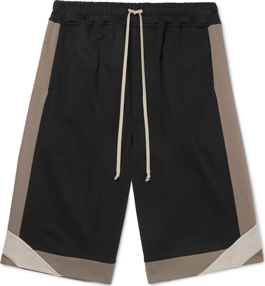 Rick Owens Wide-Leg Loopback Cotton-Blend Jersey Shorts