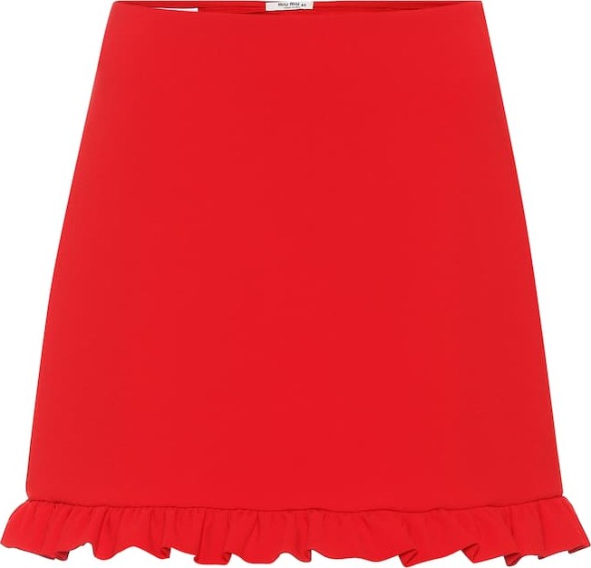 Miu Miu Crêpe miniskirt