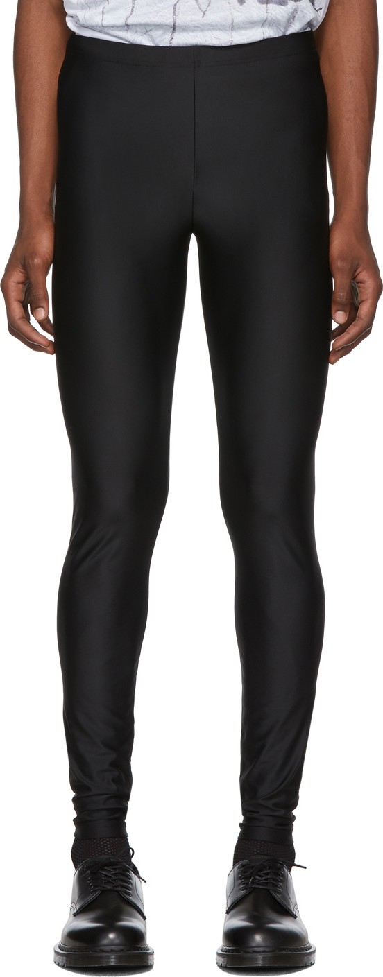 Comme Des Garçons Homme Plus Black Technical Jersey Leggings