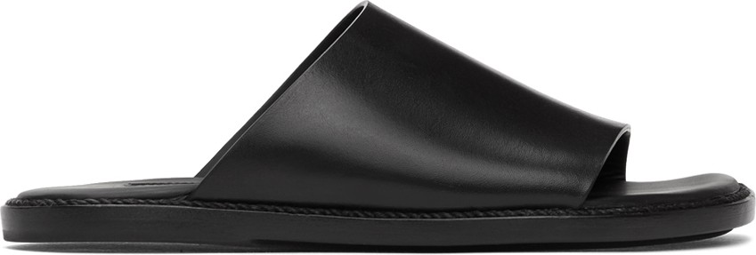 Ann Demeulemeester Black Open Toe Flat Sandals