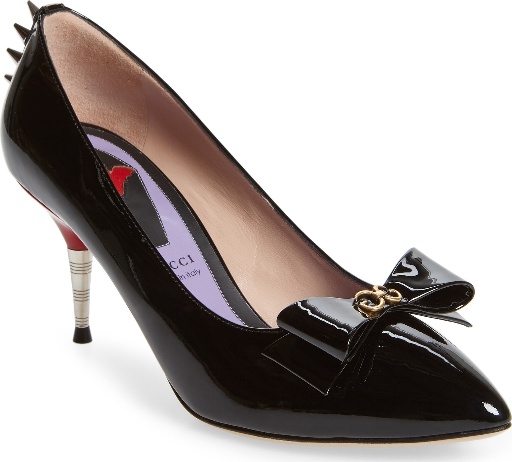 Gucci Sadie Spiked Pointy Toe Pump