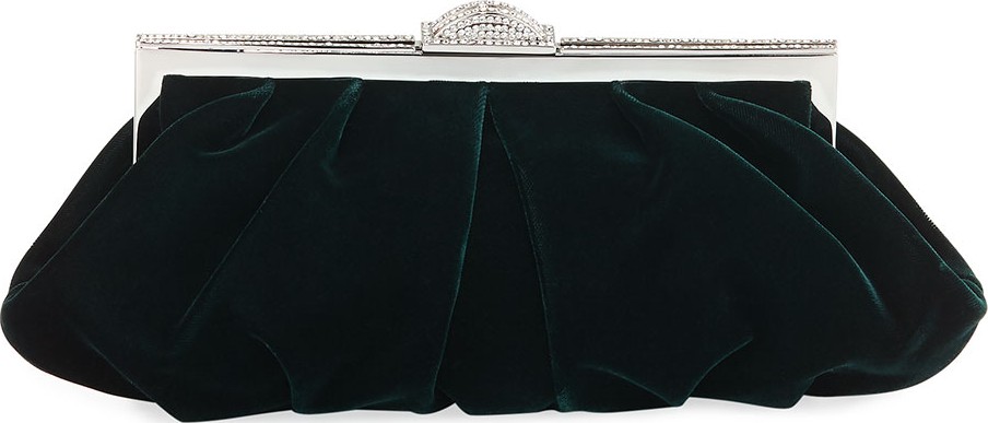 Judith Leiber Natalie Velvet Evening Clutch Bag