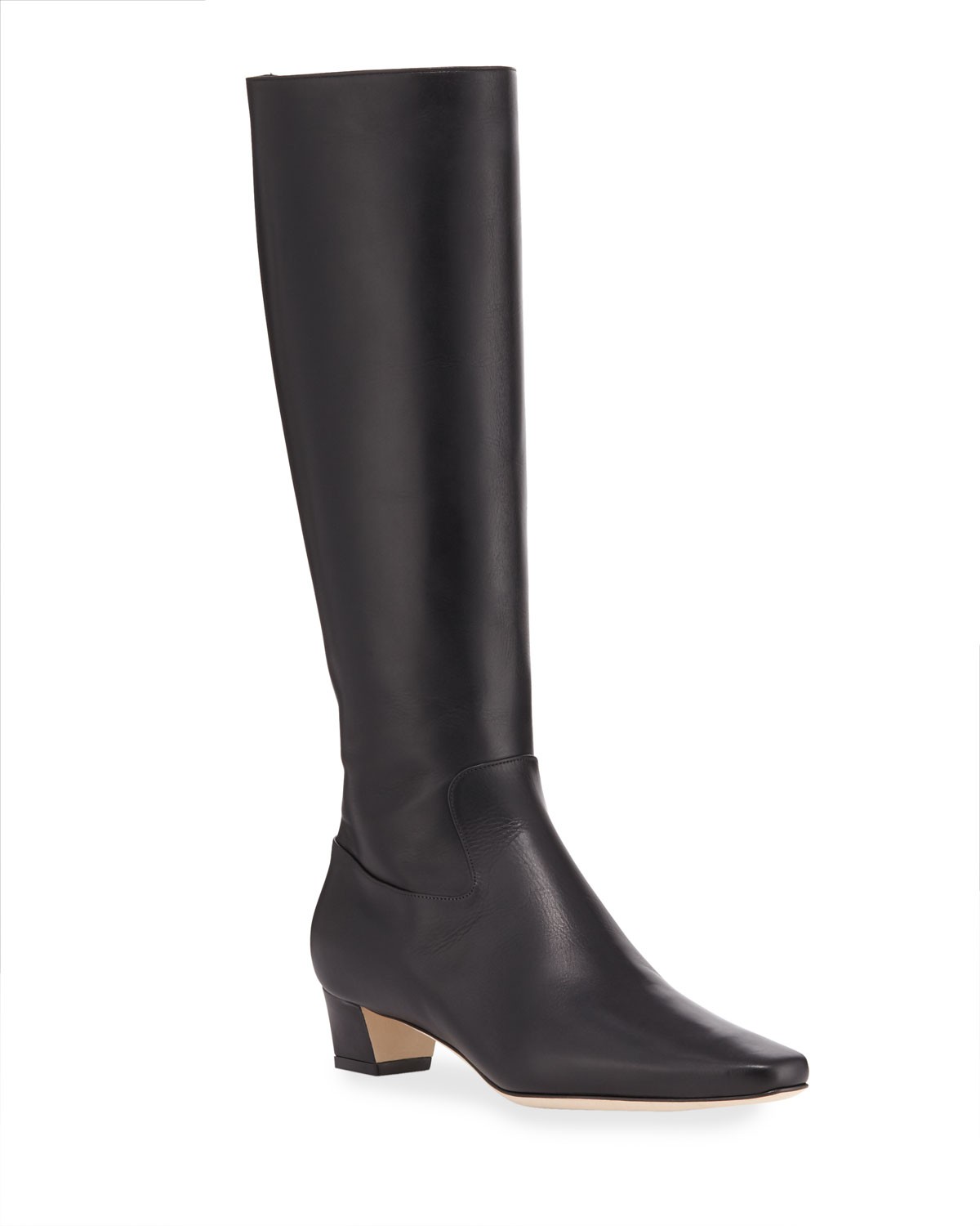 Manolo Blahnik Theseus Leather Knee Boots