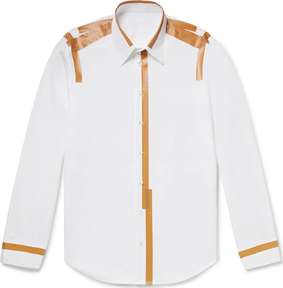 Helmut Lang Printed Cotton-Poplin Shirt