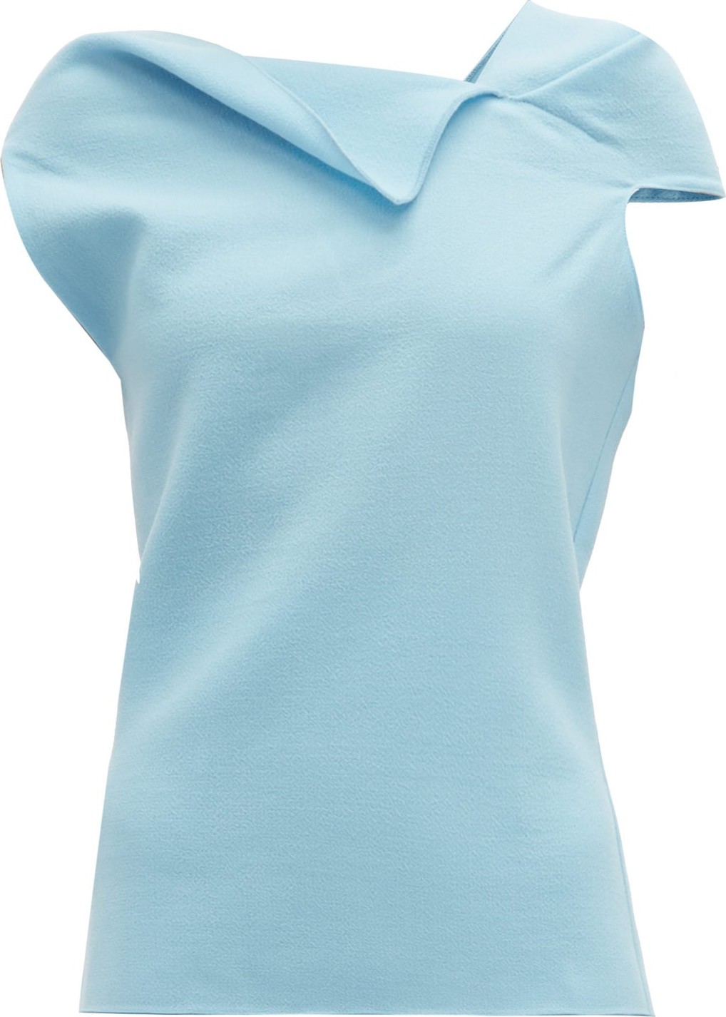 Roland Mouret Raywell draped wool-crepe top