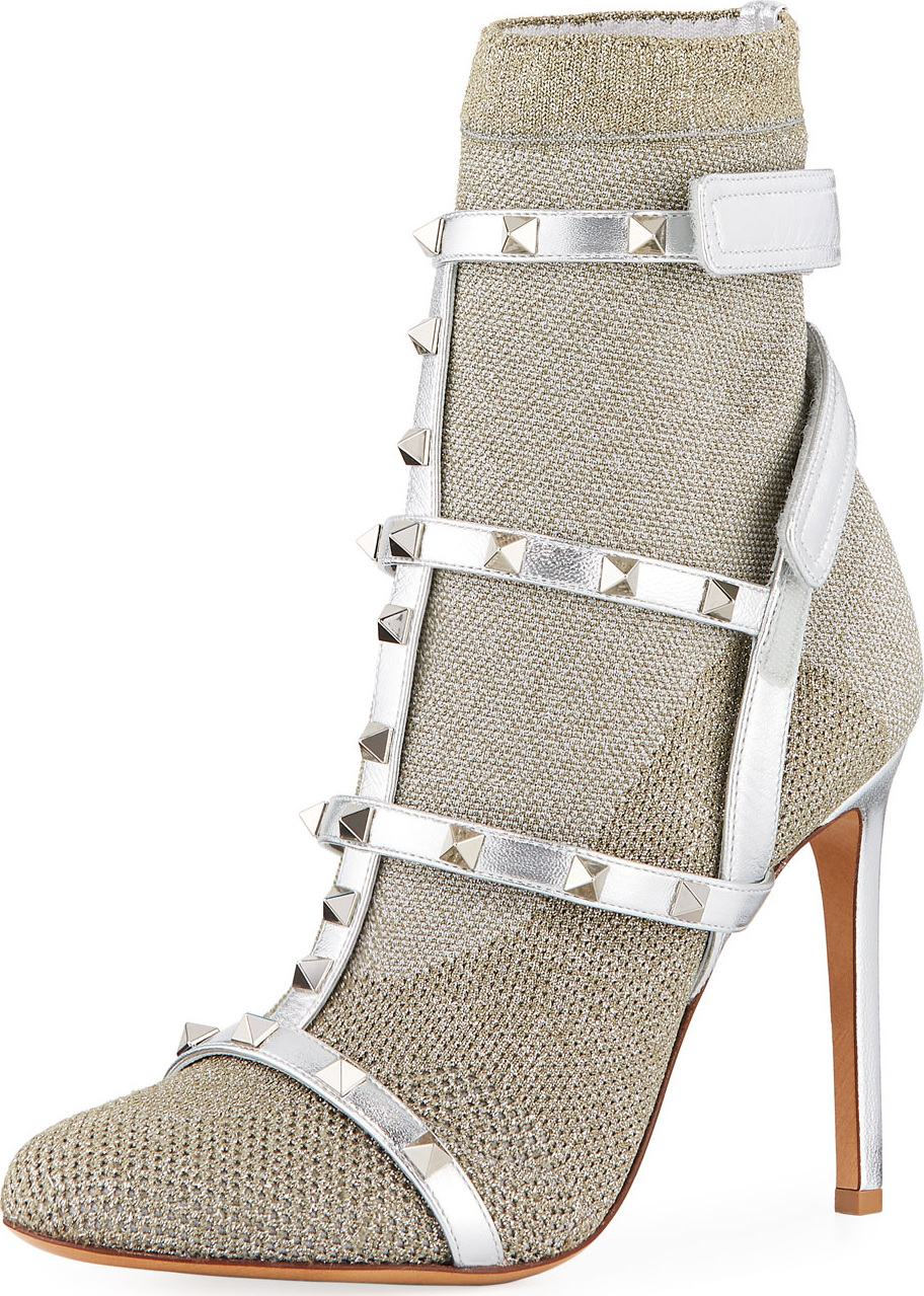 Valentino Rockstud Bodytech Sock Bootie