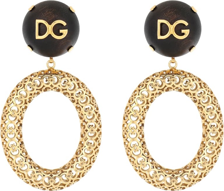 Dolce & Gabbana Logo clip-on hoop earrings