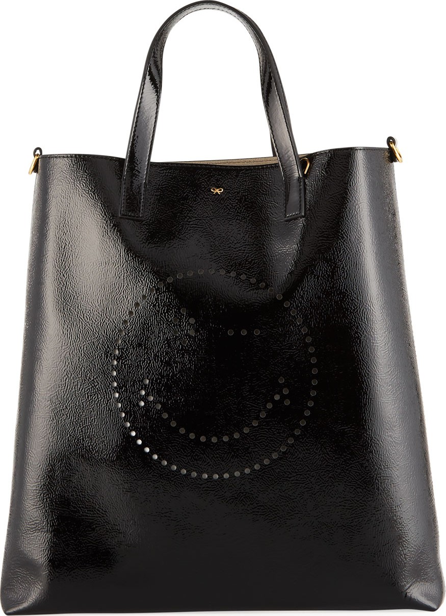Anya Hindmarch Perforated Wink Shiny Tote Bag