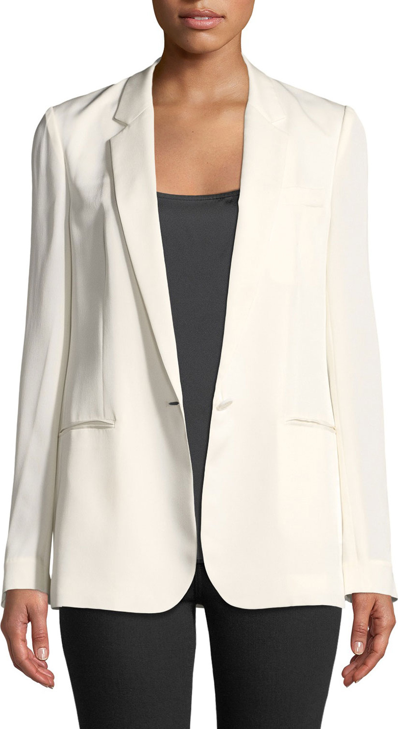 Theory Grinson Modern Silk Georgette Blazer