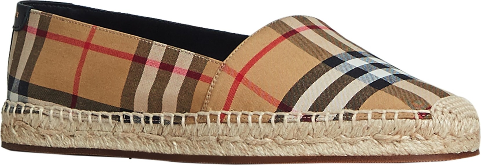 Burberry London England Hodgeson Check Print Espadrille Flat