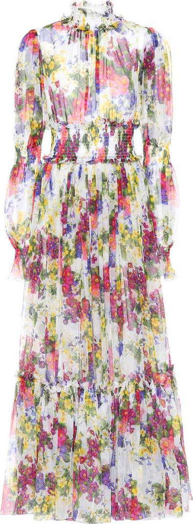 Dolce & Gabbana Floral silk maxi dress