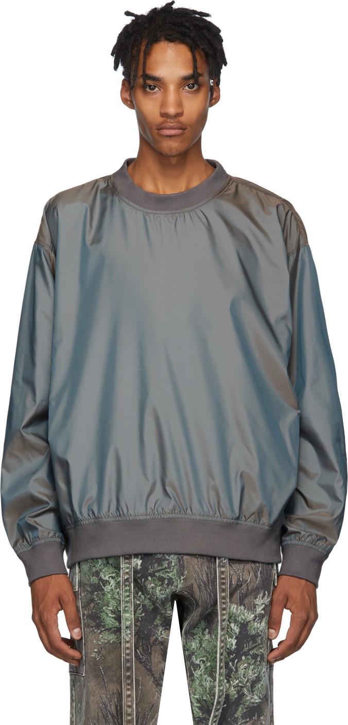 Fear of God Grey Nylon Iridescent Sweatshirt