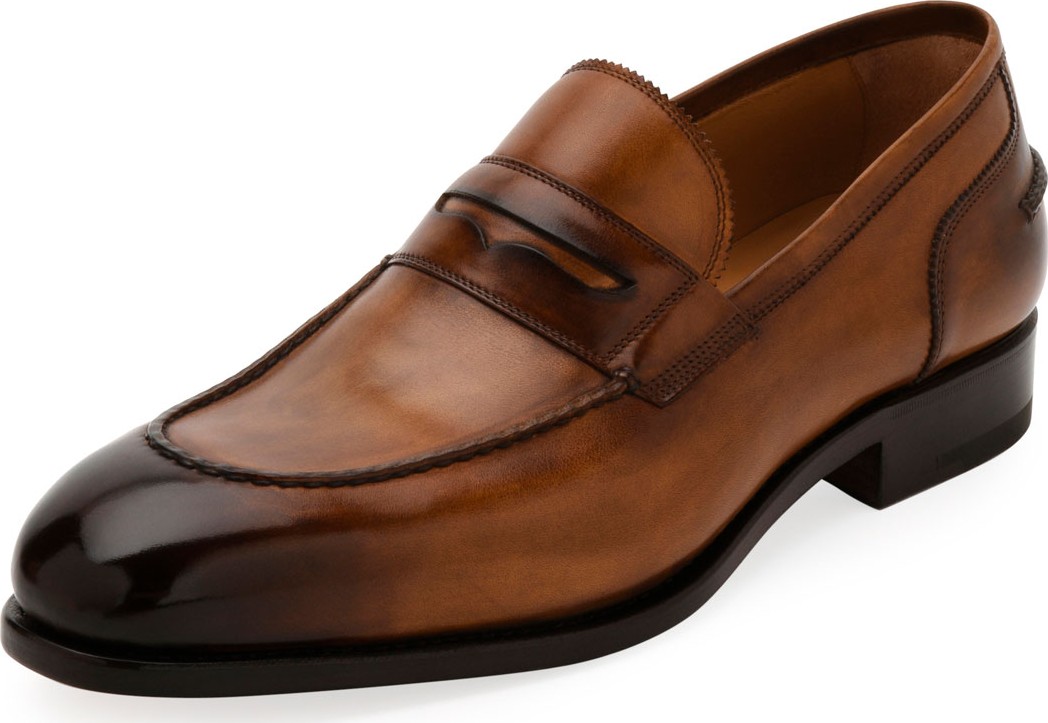 Salvatore Ferragamo Men's Special Edition Tramezza Calf Leather Penny Loafer