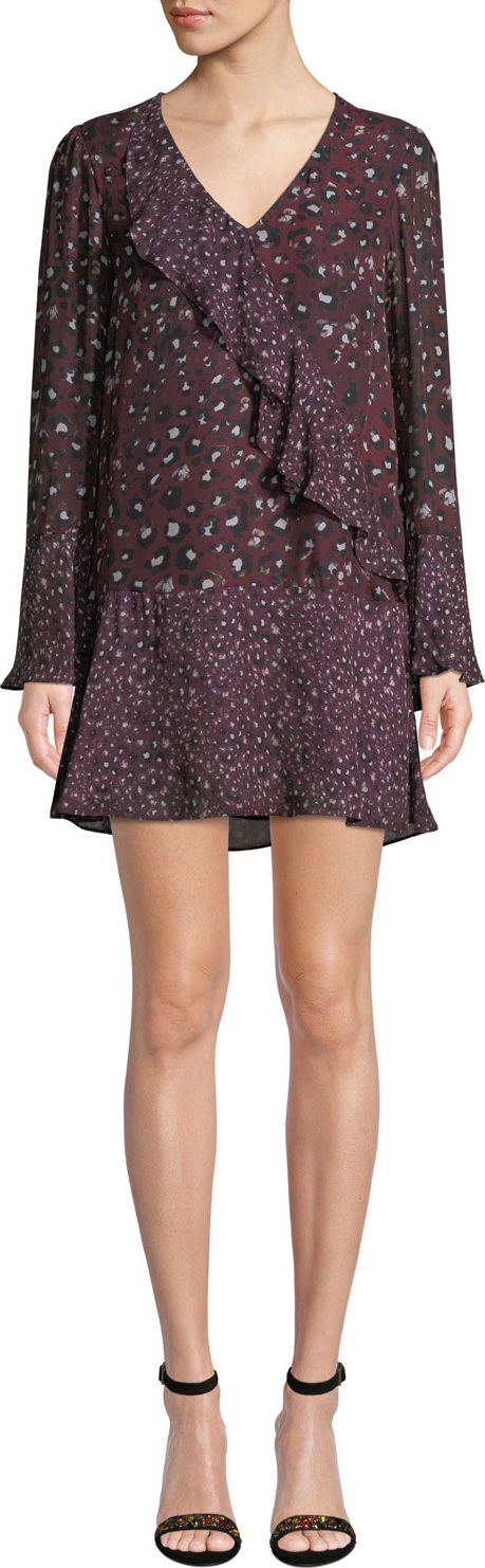 Parker Kimberly Printed Ruffle Combo Mini Dress