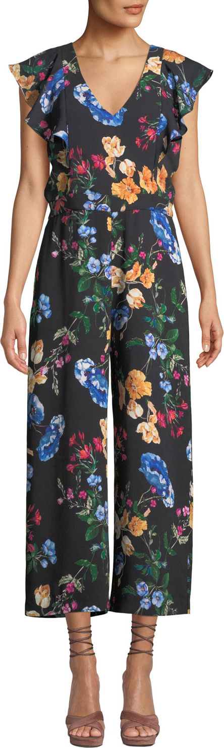 Parker Tommi Floral Ruffle Combo Jumpsuit