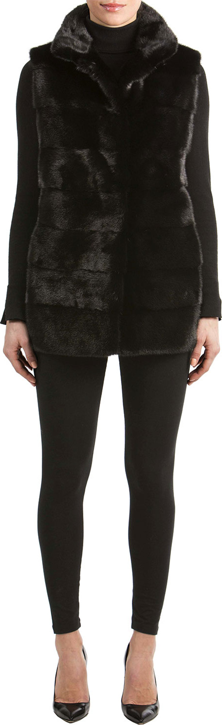 Gorski Mink Fur Vest with Quilted Back Gorski Mink Fur Vest with Quilted Back