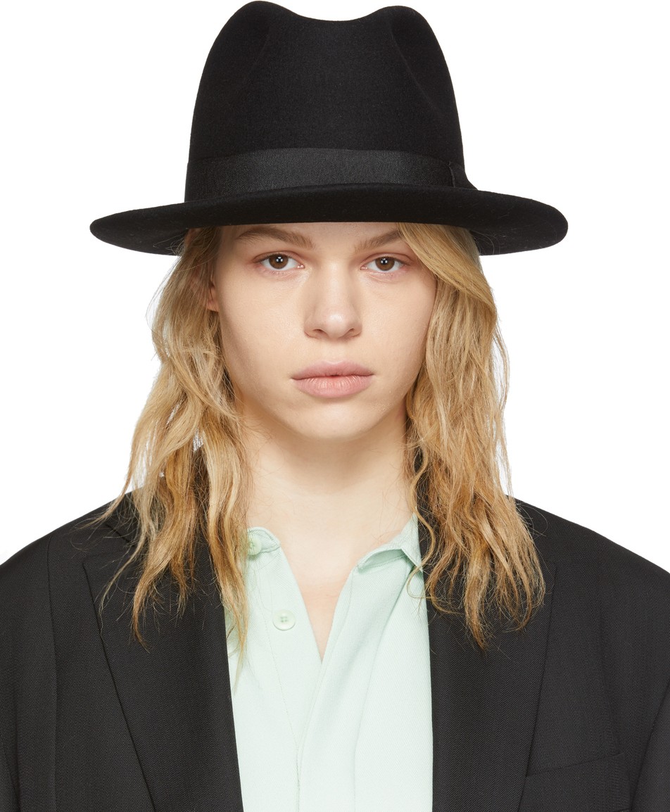 AMI Black Felt Fedora