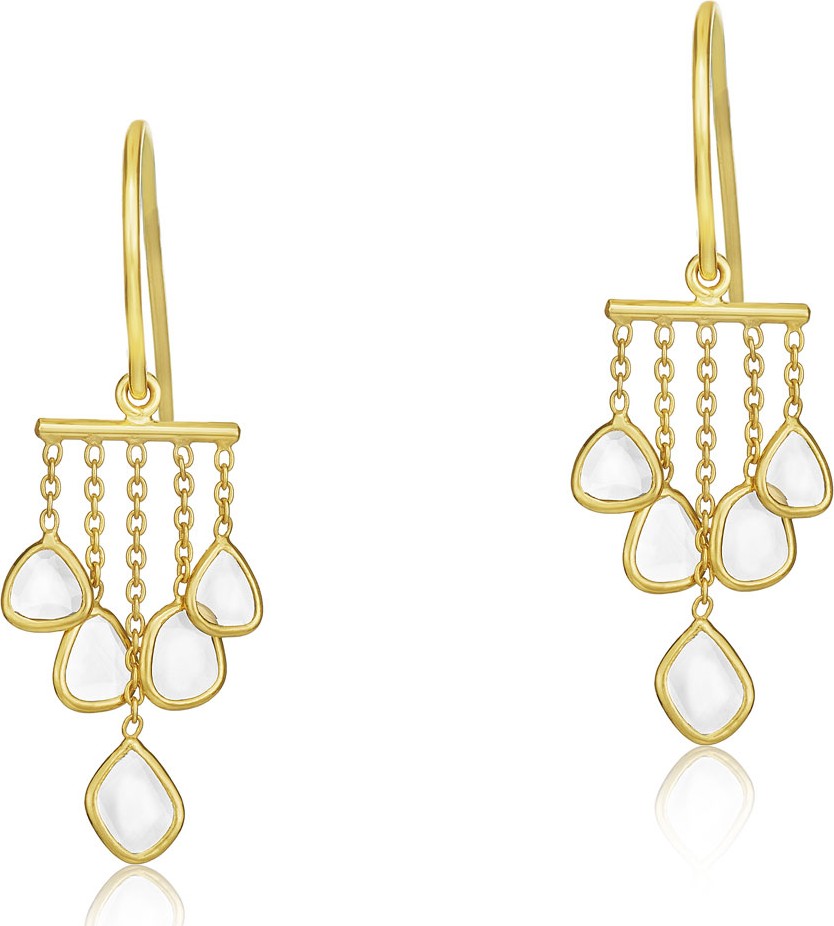 Legend Amrapali Polki Diamond Slice Dangle Earrings