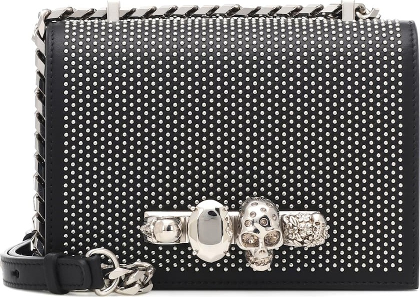 Alexander McQueen Skull studded leather shoulder bag