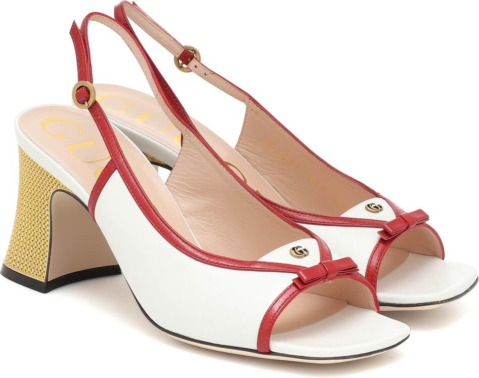 Gucci Leather slingback pumps