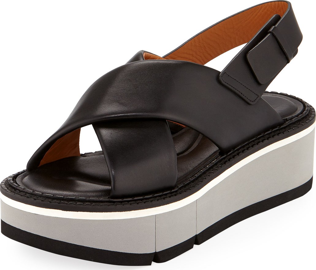 Robert Clergerie Anae Platform Leather Sandals