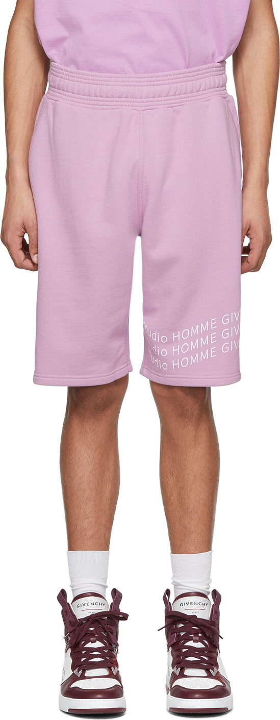 Givenchy Purple Logo Wave Shorts