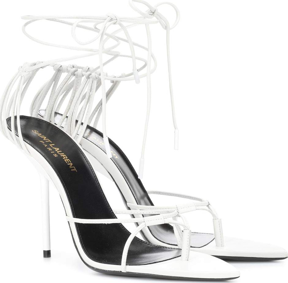 Saint Laurent Inez leather sandals