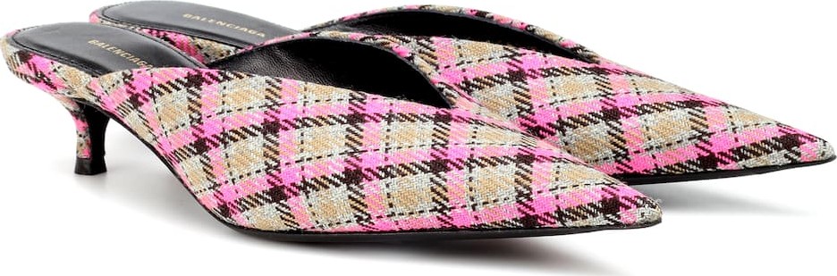 Balenciaga Knife checked mules