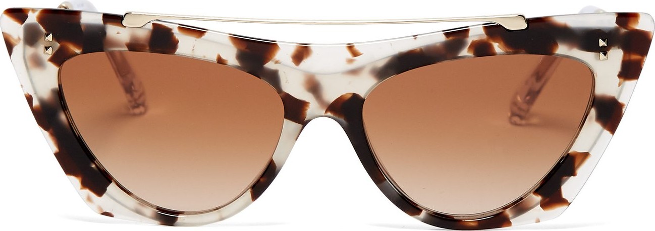 Valentino Cat-eye tortoiseshell acetate sunglasses