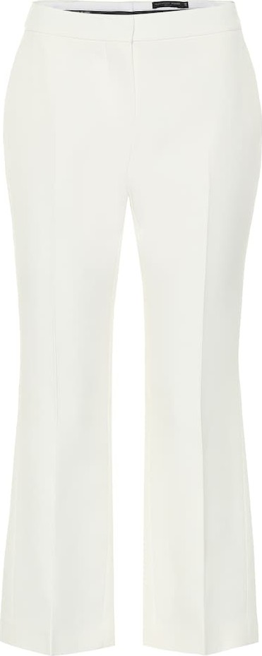 Alexander McQueen Cropped wool and silk-blend pants