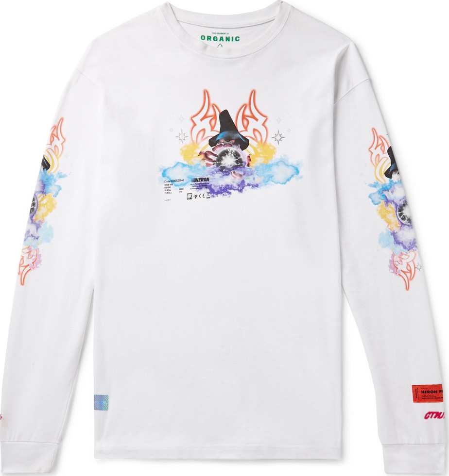 Heron Preston Oversized Printed Organic Cotton-Jersey T-Shirt